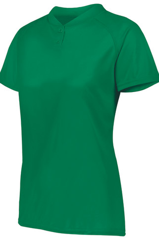 Augusta Sportswear 1567 - Ladies Attain Wicking Two Button Softball Jersey