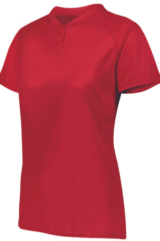 Augusta Sportswear 1567 - Ladies Attain Wicking Two Button Softball Jersey