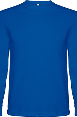 Roly CA1204 - POINTER  Long-sleeve t-shirt in tubular fabric with 4-layer crew neck and 1x1 ribbed cuffs