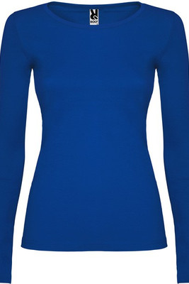 Roly CA1218 - Elegant Cotton Long-Sleeve Women's Tee with Trimmed Neck
