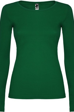 Roly CA1218 - Elegant Cotton Long-Sleeve Womens Tee with Trimmed Neck