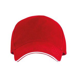 ERIS 5-panel cap with contrasting sandwich and four embroidered vent eyelets - EgotierPro GO7019