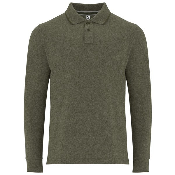 Roly PO0411 - DYLAN Heather long-sleeve polo shirt