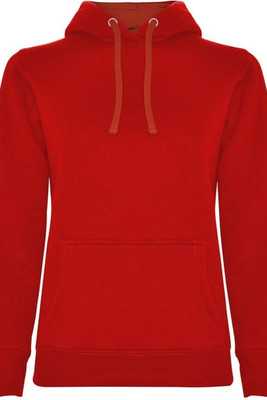 Roly SU1068 - URBAN WOMAN Fitted-cut sweatshirt with two-colour hood in double fabric
