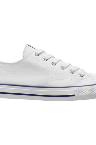 Roly ZS8300 - BILES Classic canvas trainers with white rubber sole and colour stripes