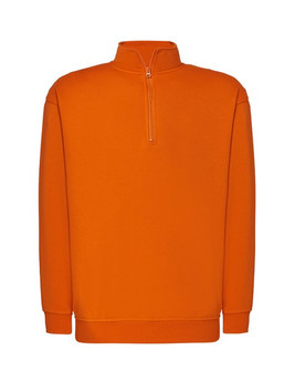 JHK JK296 - Sweat Unisexe à Grand Zip et Col Haut