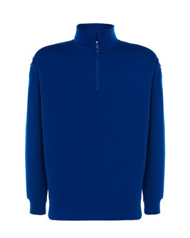 JHK JK296 - Sweat Unisexe à Grand Zip et Col Haut
