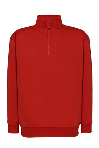 JHK JK296 - Sweat Unisexe à Grand Zip et Col Haut