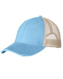Adams OL102 - 6-Panel Pigment-Dyed Distressed Trucker Cap