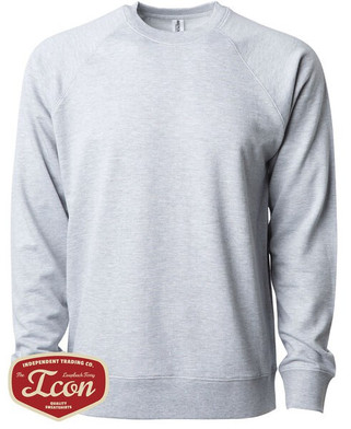 Independent Trading Co. SS1000C - Unisex Lightweight Loopback Terry Crew