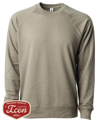 Independent Trading Co. SS1000C - Unisex Lightweight Loopback Terry Crew
