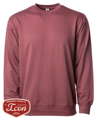 Independent Trading Co. SS1000C - Unisex Lightweight Loopback Terry Crew