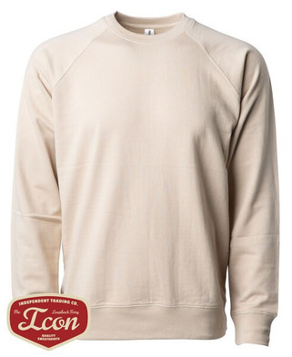 Independent Trading Co. SS1000C - Unisex Lightweight Loopback Terry Crew