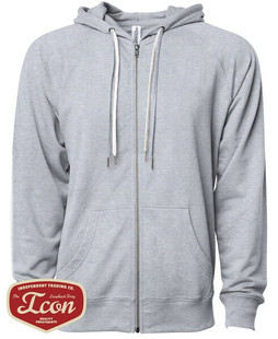 Independent Trading Co. SS1000Z - Unisex Lightweight Loopback Terry Zip Hood