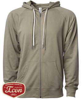 Independent Trading Co. SS1000Z - Unisex Lightweight Loopback Terry Zip Hood