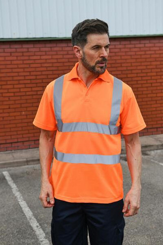 Korntex KXPOLO - High Visibility Safety Polo Shirt with Reflective Stripes