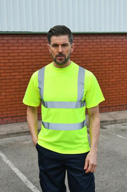 Korntex KXS - High Visibility Safety T-Shirt with Reflective Stripes