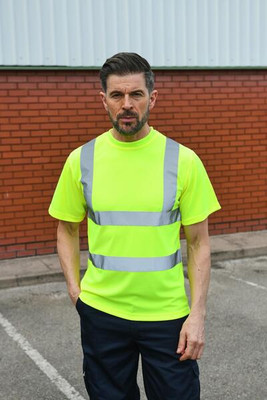 Korntex KXS - High Visibility Safety T-Shirt with Reflective Stripes