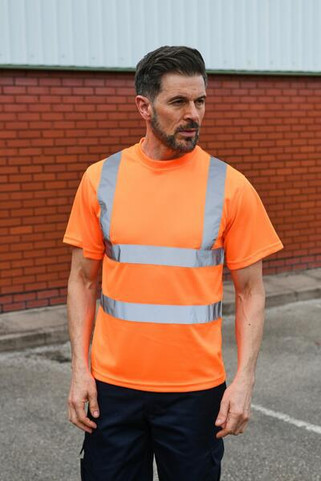 Korntex KXS - High Visibility Safety T-Shirt with Reflective Stripes