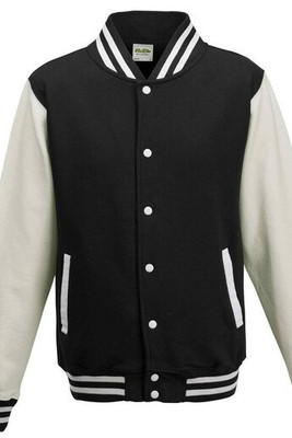 AWDIS JH043 - Comfortabele Baseball Stijl Sweatshirt Met Contrasterende Mouwen