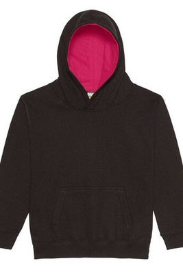 AWDIS JH03J - Felpa da bambino con cappuccio a contrasto