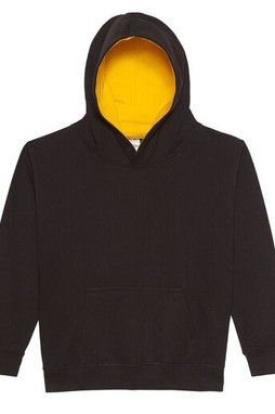 AWDIS JH03J - Kinder -Sweatshirt mit kontrastierender Kapuze