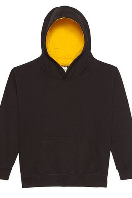 AWDIS JH03J - Kinder -Sweatshirt mit kontrastierender Kapuze