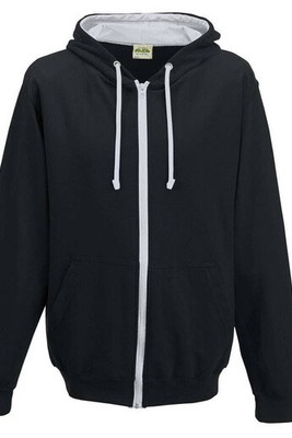 AWDIS JH053 - Contrast zipped hoodie