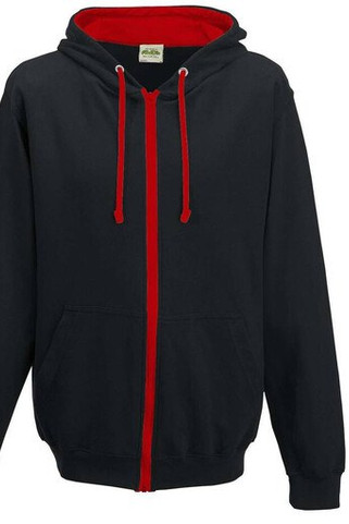 AWDIS JH053 - Contrast zipped hoodie