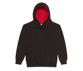 AWDIS JH03J - Kinder -Sweatshirt mit kontrastierender Kapuze