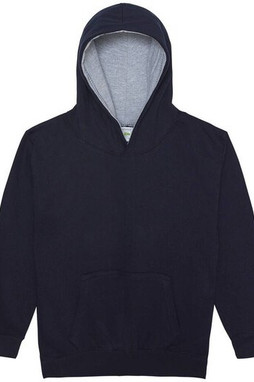 AWDIS JH03J - Kinder -Sweatshirt mit kontrastierender Kapuze