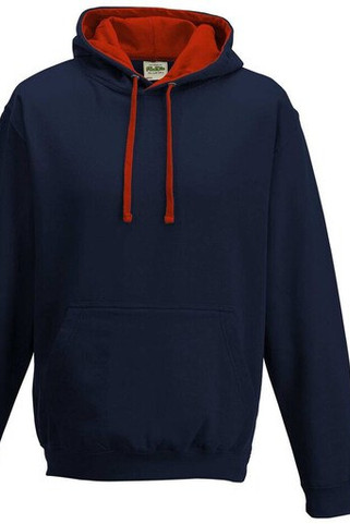 AWDIS JH003 - Urban Contrast Hoodie with Warm Kangaroo Pockets