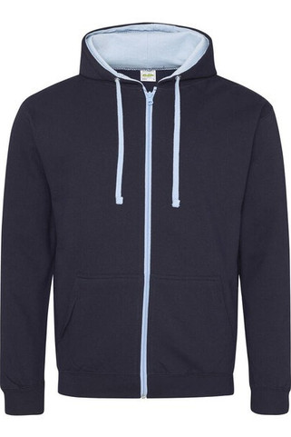 AWDIS JH053 - Contrast zipped hoodie