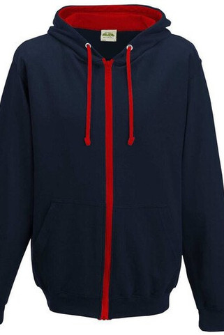 AWDIS JH053 - Felpa con zip a contrasto