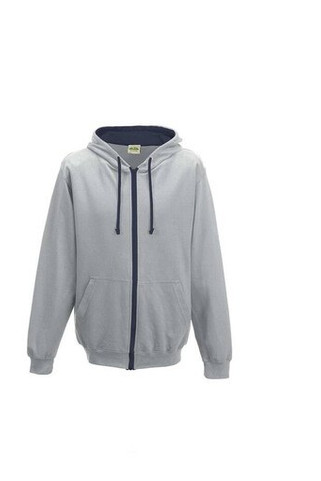 AWDIS JH053 - Contrast zipped hoodie