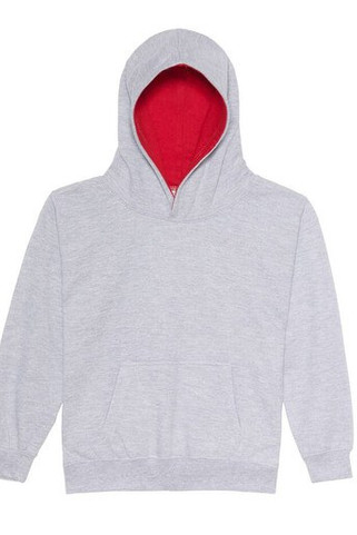 AWDIS JH03J - Childrens sweatshirt with contrasting hood