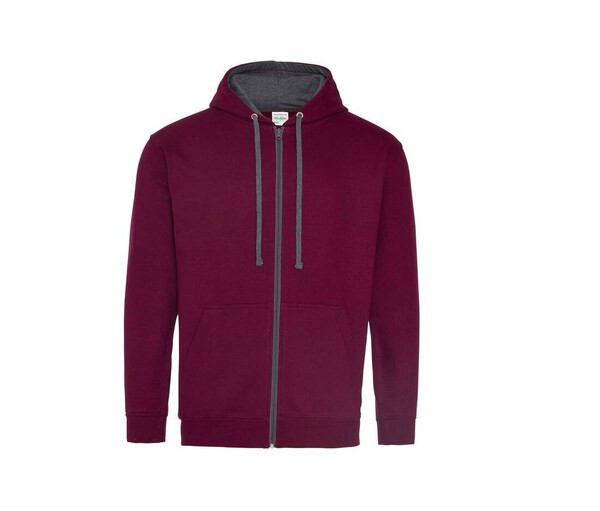 AWDIS JH053 - Contrast zipped hoodie