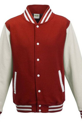 AWDIS JH043 - Comfortabele Baseball Stijl Sweatshirt Met Contrasterende Mouwen