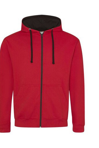 AWDIS JH053 - Contrast zipped hoodie