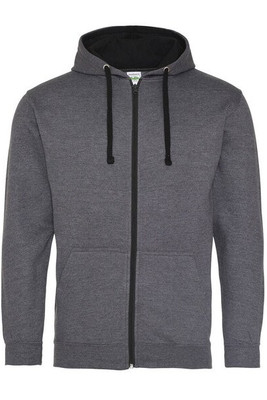 AWDIS JH053 - Contrast zipped hoodie