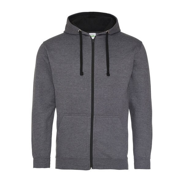 AWDIS JH053 - Contrast zipped hoodie