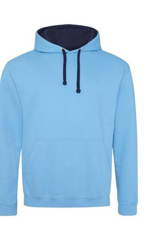 AWDIS JH003 - Urban Contrast Hoodie with Warm Kangaroo Pockets