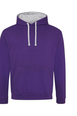 AWDIS JH003 - Urban Contrast Hoodie with Warm Kangaroo Pockets