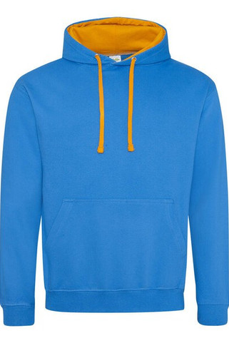 AWDIS JH003 - Urban Contrast Hoodie with Warm Kangaroo Pockets