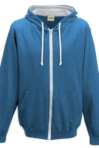 AWDIS JH053 - Contrast zipped hoodie