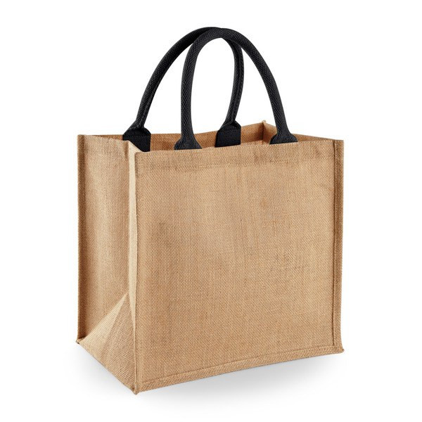 Westford Mill WM413 - Eco-Friendly Jute Tote with Cotton Handles