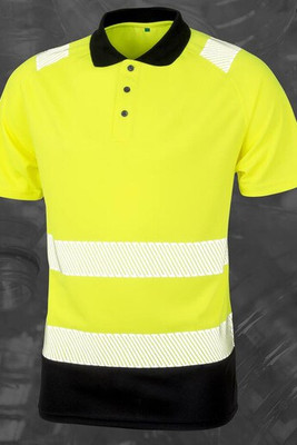 Result RS501X - High visibility polo shirt in recycled polyester
