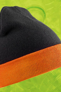 Result RC930X - Recycled acrylic beanie with contrast flap