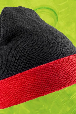 Result RC930X - Recycled acrylic beanie with contrast flap
