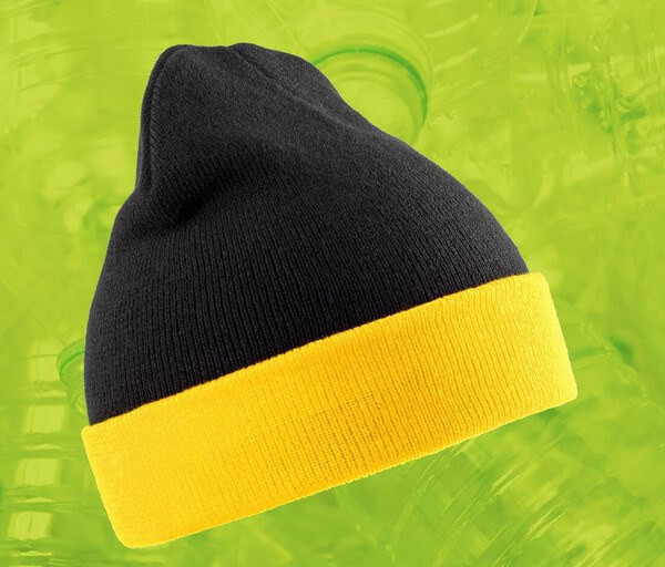 Result RC930X - Recycled acrylic beanie with contrast flap